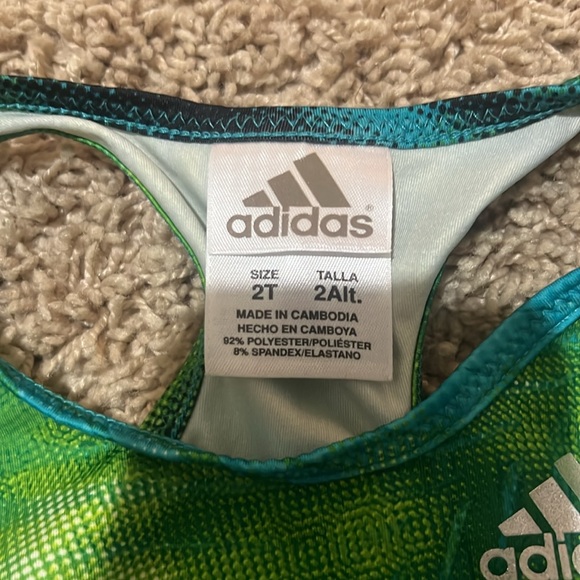 adidas 2T tennis outfit green print - Picture 4 of 7